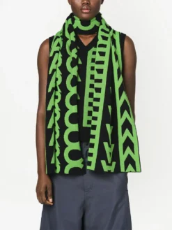 Women Marc Jacobs Monogram-jacquard Wool Scarf -Marc Jacobs 18702993 41163703 1000
