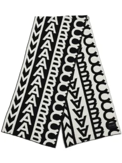 Women Marc Jacobs Monogram-jacquard Wool Scarf