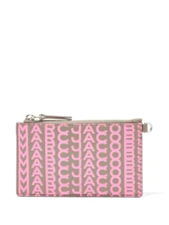 Women Marc Jacobs The Monogram Leather Wristlet