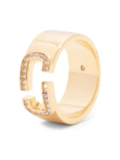 Women Marc Jacobs Crystal-embellished Monogram Ring -Marc Jacobs 19138039 43251526 1000