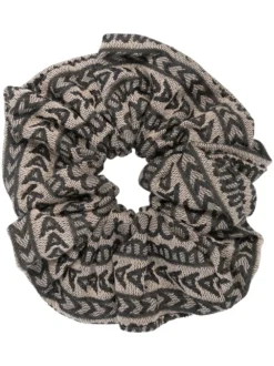 Women Marc Jacobs Monogram-pattern Two-tone Scrunchie