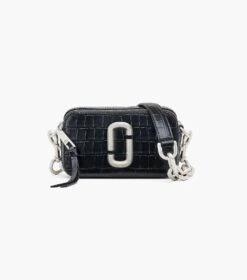 Marc Jacobs The Croc-Embossed Shoulder Snapshot BLACK -Marc Jacobs MJI 2F3HCR018H01 001 F8F8F8 1 1 MAIN 1