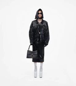 Marc Jacobs The Croc-Embossed St. Marc Large Top Handle BLACK -Marc Jacobs MJI 2F3HSC021H01 001 F8F8F8 1 1 ALT1