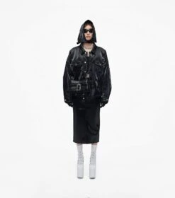 Marc Jacobs The Croc-Embossed St. Marc Top Handle BLACK -Marc Jacobs MJI 2F3HSC023H01 001 F8F8F8 1 1 ALT1