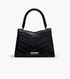 Marc Jacobs The Croc-Embossed St. Marc Top Handle BLACK -Marc Jacobs MJI 2F3HSC023H01 001 F8F8F8 1 1 ALT3