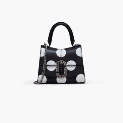 Marc Jacobs The Spots St. Marc Mini Top Handle BLACK/WHITE