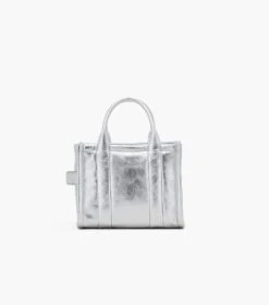Marc Jacobs The Metallic Leather Small Tote Bag SILVER -Marc Jacobs MJI 2F3HTT004H01 040 F8F8F8 1 1 ALT3