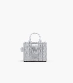 Marc Jacobs The Monogram Metallic Mini Tote Bag SILVER/BRIGHT WHITE -Marc Jacobs MJI 2F3HTT048H01 113 F8F8F8 1 1 ALT3