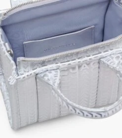 Marc Jacobs The Monogram Metallic Mini Tote Bag SILVER/BRIGHT WHITE -Marc Jacobs MJI 2F3HTT048H01 113 F8F8F8 1 1 ALT5