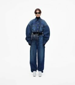 Marc Jacobs The Denim-Printed Leather Mini Tote Bag DENIM -Marc Jacobs MJI 2F3HTT058H01 403 F8F8F8 1 1 ALT1