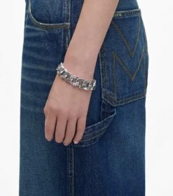 Marc Jacobs The Monogram Chain Link Bracelet LIGHT ANTIQUE SILVER -Marc Jacobs MJI 2F3JBR001J21 027 F8F8F8 1 1 ALT1