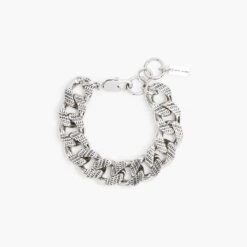 Marc Jacobs The Monogram Chain Link Bracelet LIGHT ANTIQUE SILVER