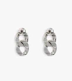 Marc Jacobs The Monogram Chain Link Earrings LIGHT ANTIQUE SILVER -Marc Jacobs MJI 2F3JER001J28 029 F8F8F8 1 1 ALT3