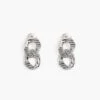 Marc Jacobs The Monogram Chain Link Earrings LIGHT ANTIQUE SILVER