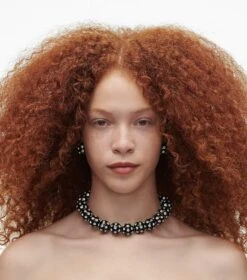 Marc Jacobs The Spots Statement Necklace BLACK MULTI/SILVER -Marc Jacobs MJI 2F3JNC001J57 009 F8F8F8 1 1 ALT1