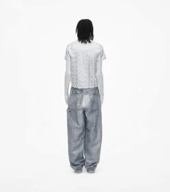 Marc Jacobs The Monogram Oversized Jean MATTE SILVER -Marc Jacobs MJI 2F3RBT003D14 051 F8F8F8 1 1 ALT7
