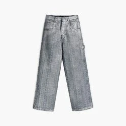 Marc Jacobs The Monogram Oversized Jean MATTE SILVER