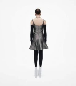Marc Jacobs The Bustier Fluted Dress SILVER REFLECTIVE -Marc Jacobs MJI 2F3RDR002D12 058 F8F8F8 1 1 ALT3