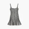 Marc Jacobs The Bustier Fluted Dress SILVER REFLECTIVE