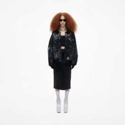 Marc Jacobs The Reflective Trucker Jacket BLACK