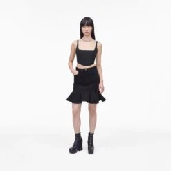Marc Jacobs The Fluted Mini Skirt BLACK