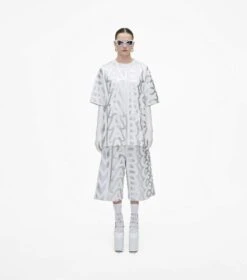 Marc Jacobs The Monogram Big T-Shirt SILVER/BRIGHT WHITE -Marc Jacobs MJI 2F3RTP002C16 113 F8F8F8 1 1 ALT1