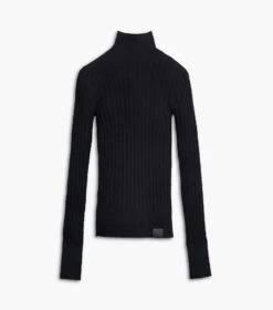 Marc Jacobs The Lightweight Ribbed Turtleneck BLACK -Marc Jacobs MJI 2F3RTP002K04 001 F8F8F8 1 1 ALT1