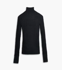 Marc Jacobs The Lightweight Ribbed Turtleneck BLACK -Marc Jacobs MJI 2F3RTP002K04 001 F8F8F8 1 1 ALT4