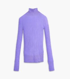 Marc Jacobs The Lightweight Ribbed Turtleneck LAVENDER -Marc Jacobs MJI 2F3RTP002K04 530 F8F8F8 1 1 MAIN 2