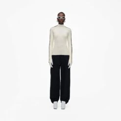 Marc Jacobs The Raglan Logo Mockneck IVORY/BLACK
