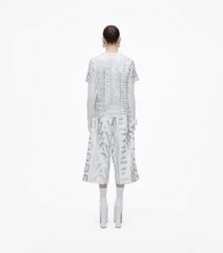 Marc Jacobs The Monogram Baby Tee SILVER/BRIGHT WHITE -Marc Jacobs MJI 2F3RTP006C17 113 F8F8F8 1 1 ALT3