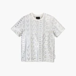 Marc Jacobs The Monogram Baby Tee SILVER/BRIGHT WHITE