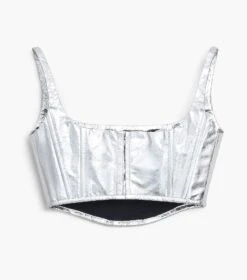 Marc Jacobs The Leather Bustier SILVER 12 Marc Jacobs The Leather Bustier SILVER -Marc Jacobs MJI 2F3RTP006W20 040 F8F8F8 1 1 ALT4