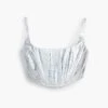 Marc Jacobs The Leather Bustier SILVER