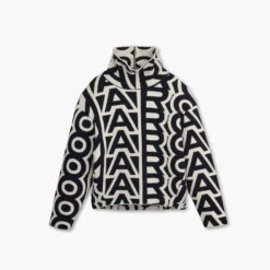 Marc Jacobs The Flock Monogram Funnel Sweater BLACK/IVORY