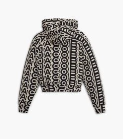Marc Jacobs The Monogram Crop Hoodie BLACK/IVORY -Marc Jacobs MJI 2F3RTP011C09 004 F8F8F8 1 1 ALT4