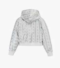 Marc Jacobs The Monogram Crop Hoodie SILVER/BRIGHT WHITE -Marc Jacobs MJI 2F3RTP011C15 113 F8F8F8 1 1 ALT4