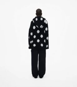 Marc Jacobs The Brushed Spots Knit Hoodie BLACK/WHITE -Marc Jacobs MJI 2F3RTP016K22 005 F8F8F8 1 1 ALT3