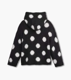 Marc Jacobs The Brushed Spots Knit Hoodie BLACK/WHITE -Marc Jacobs MJI 2F3RTP016K22 005 F8F8F8 1 1 ALT4