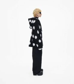 Marc Jacobs The Brushed Spots Knit Hoodie BLACK/WHITE -Marc Jacobs MJI 2F3RTP016K22 005 F8F8F8 1 1 ALT7