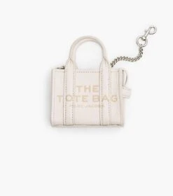 Marc Jacobs The Nano Tote Bag Charm COTTON/SILVER -Marc Jacobs MJI 2F3SCP005S07 140 F8F8F8 1 1 MAIN 1