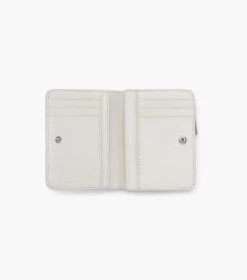Marc Jacobs The Monogram Metallic Mini Compact Wallet SILVER/BRIGHT WHITE -Marc Jacobs MJI 2F3SMP032S07 113 F8F8F8 1 1 ALT1