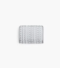 Marc Jacobs The Monogram Metallic Mini Compact Wallet SILVER/BRIGHT WHITE -Marc Jacobs MJI 2F3SMP032S07 113 F8F8F8 1 1 ALT2