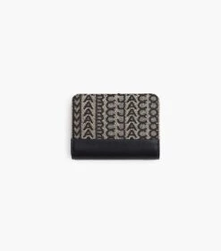 Marc Jacobs The Monogram Jacquard Mini Compact Wallet BEIGE MULTI -Marc Jacobs MJI 2F3SMP040S08 261 F8F8F8 1 1 ALT2