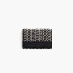 Marc Jacobs The Monogram Jacquard Trifold Wallet BEIGE MULTI