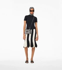 Marc Jacobs The Striped St. Marc Mini Top Handle BLACK/WHITE -Marc Jacobs MJI 2P3HSC005H01 005 F8F8F8 1 1 ALT3
