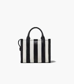 Marc Jacobs The Striped Small Tote Bag BLACK/WHITE -Marc Jacobs MJI 2P3HTT023H01 005 F8F8F8 1 1 ALT5