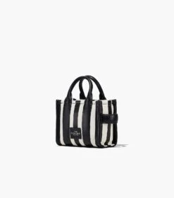 Marc Jacobs The Striped Mini Tote Bag BLACK/WHITE -Marc Jacobs MJI 2P3HTT024H01 005 F8F8F8 1 1 ALT4
