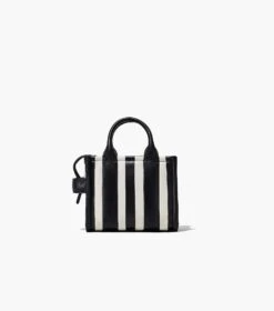 Marc Jacobs The Striped Mini Tote Bag BLACK/WHITE -Marc Jacobs MJI 2P3HTT024H01 005 F8F8F8 1 1 ALT5