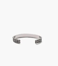 Marc Jacobs The Monogram Engraved Bracelet AGED SILVER -Marc Jacobs MJI 2P3JBR001J07 045 F8F8F8 1 1 ALT2